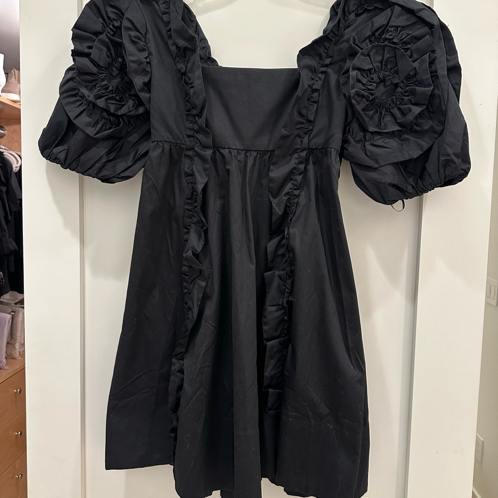 FARM Rio Black Ruffle Mini Dress small NWT - Picture 7 of 10